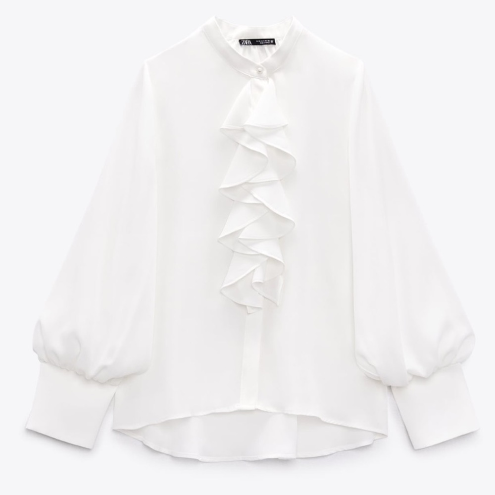 Zara | NWT RUFFLES SHIRT